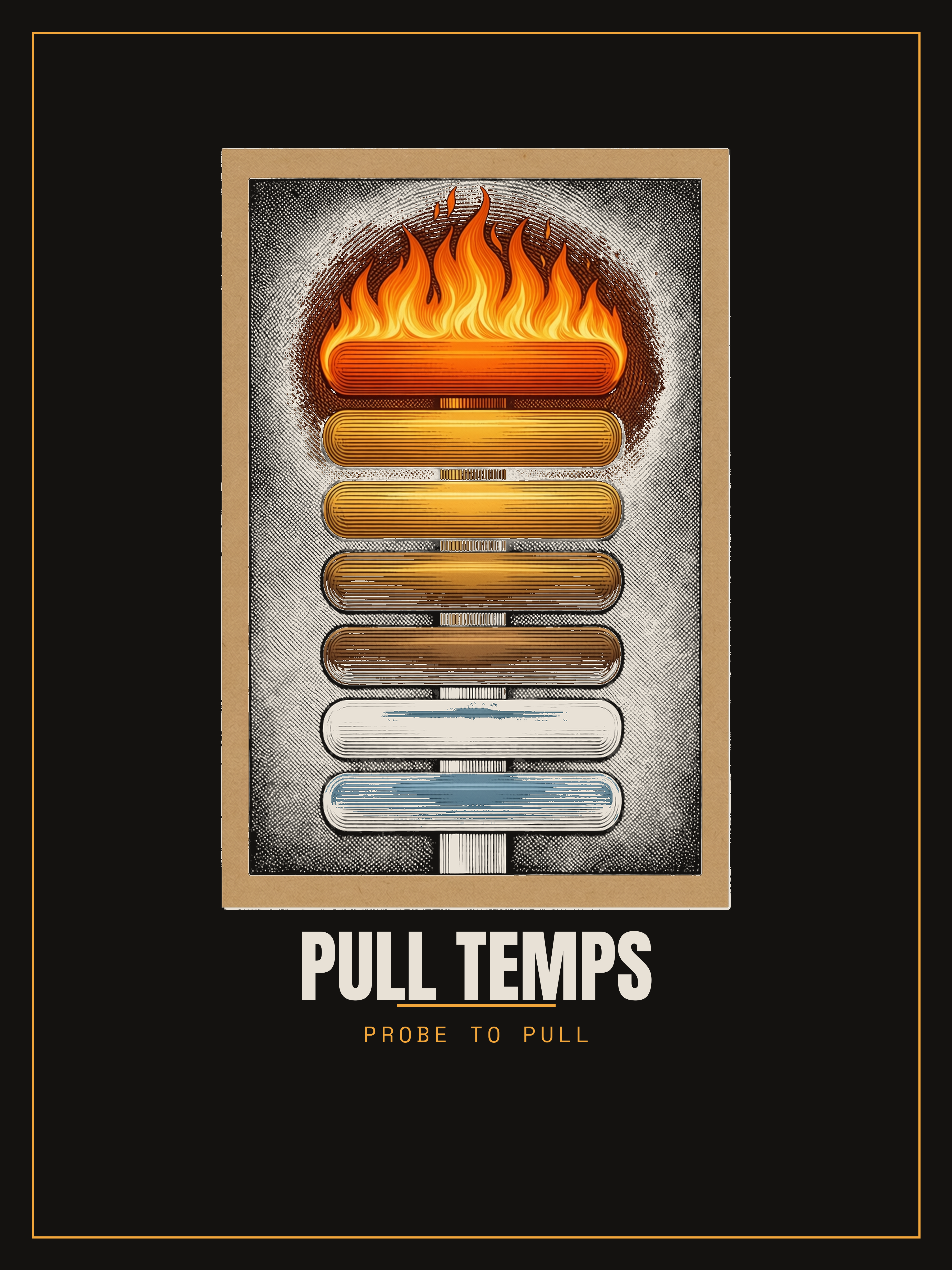 Pull Temps Poster — BBQ merch